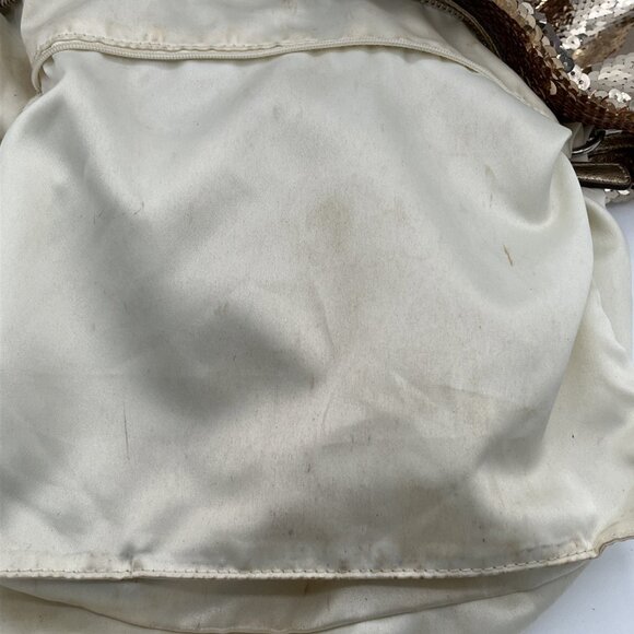 RARE Coach 15383 Poppy Gold Sequin Spotlight Satchel Purse Handbag READ - Picture 14 of 15
